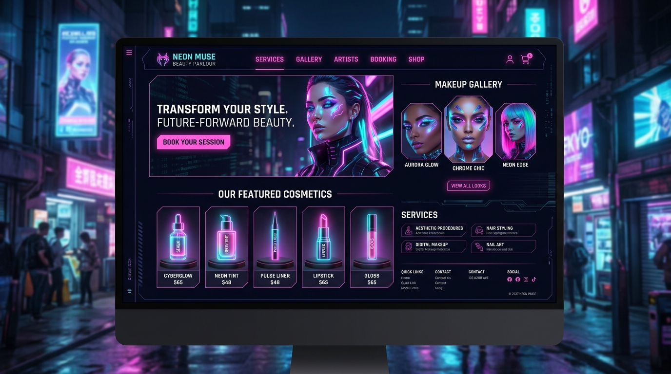 Beauty Parlour Website Design